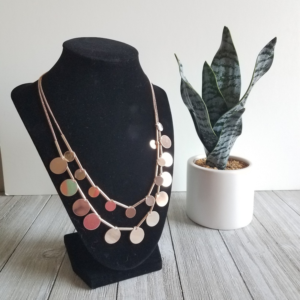 Statement Necklace - Rose Gold Toned
